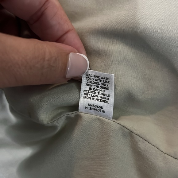 Hinge 90’s Heathered Gray Twill Utility Jacket Size S Lightweight Drawstring - Picture 13 of 13